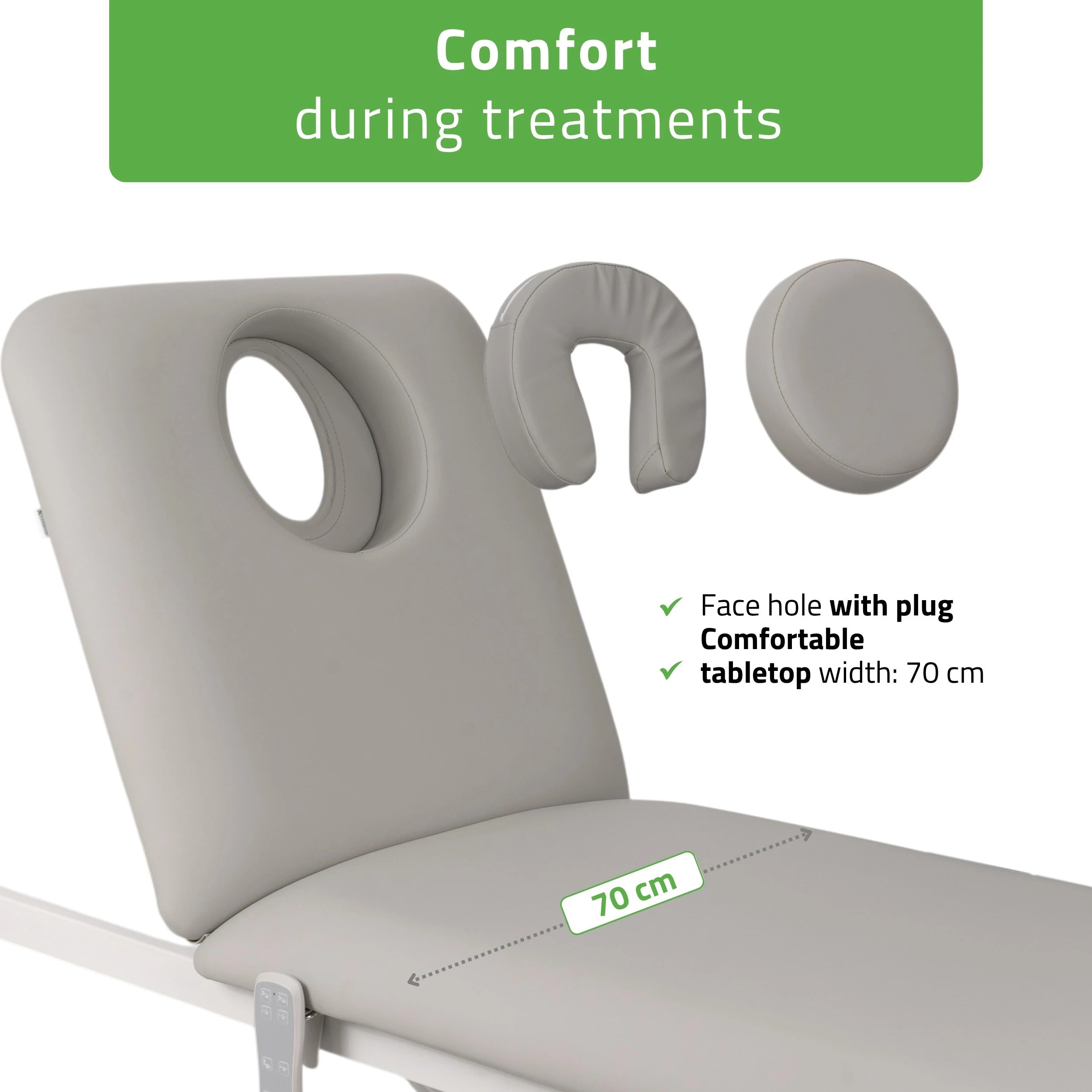 Electric treatment table Estella ERGO 2, Grey – 2 Motors