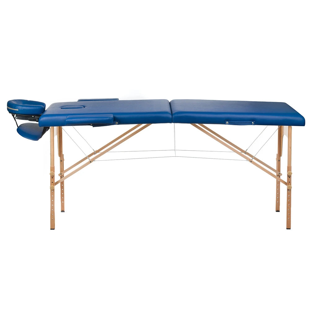 Folding massage table COMFORT 10, blue