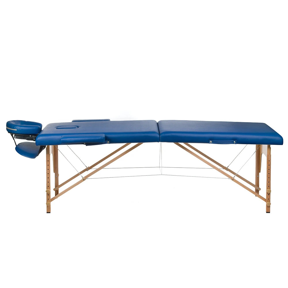 Folding massage table COMFORT 10, blue