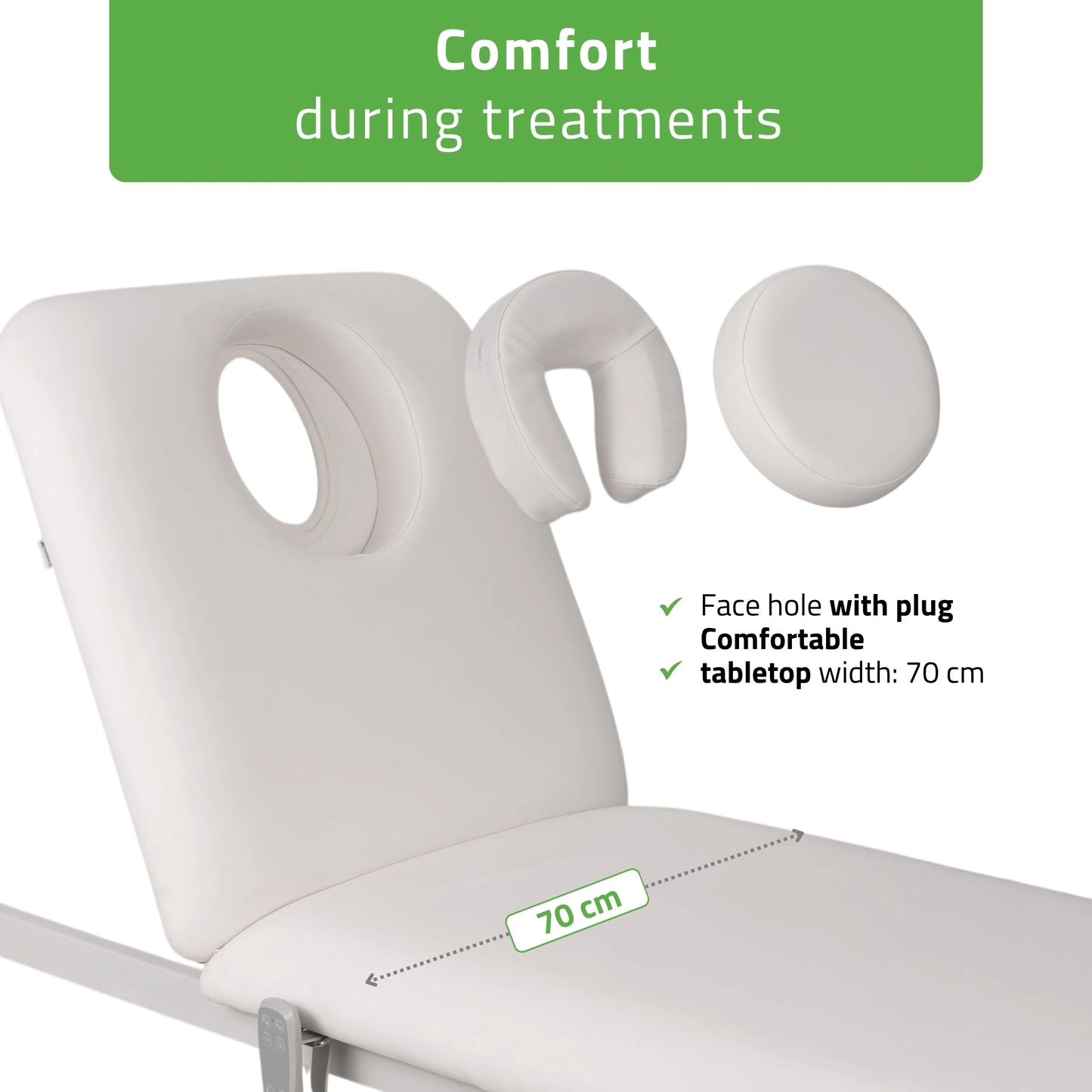 Electric treatment table Estella ERGO 2, k701 white – 2 motors