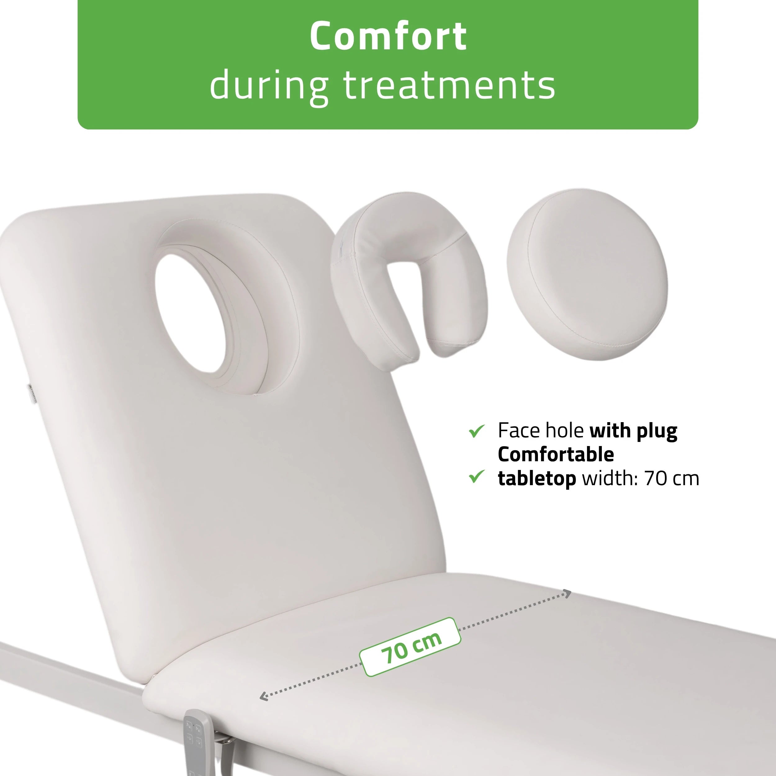 Electric treatment table Estella ERGO 2, k701 white – 2 motors