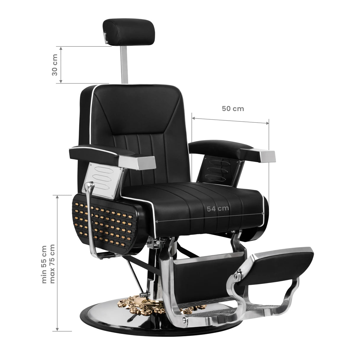 Barber Chair Gabbiano Livio black