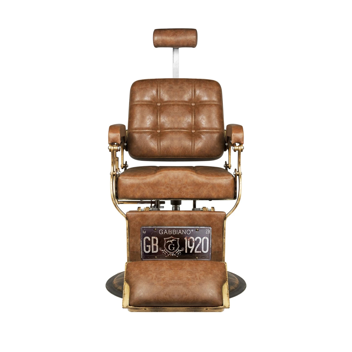 Barber Chair Gabbiano boss old leather light brown