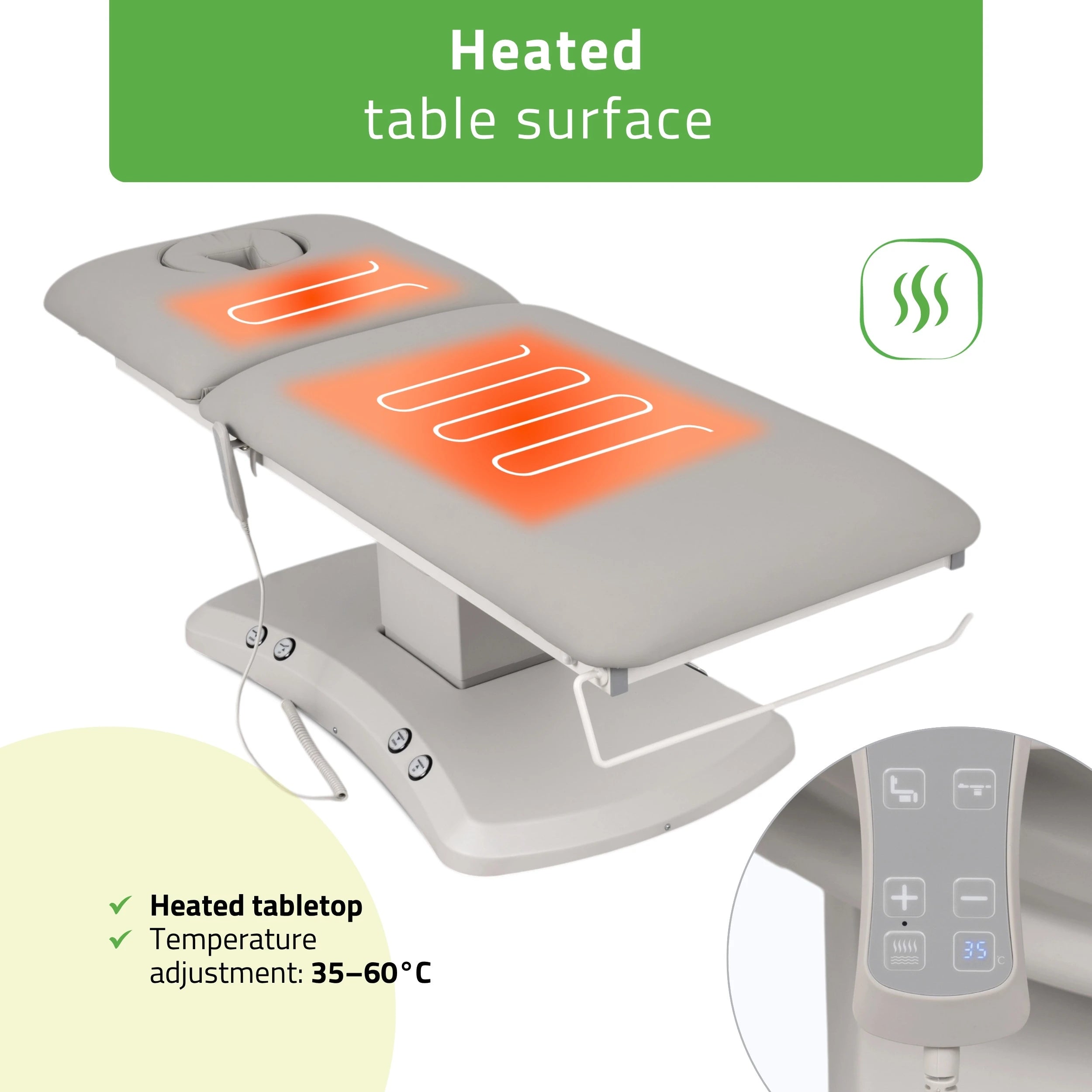 Electric treatment table Estella ERGO 2, Grey – 2 Motors