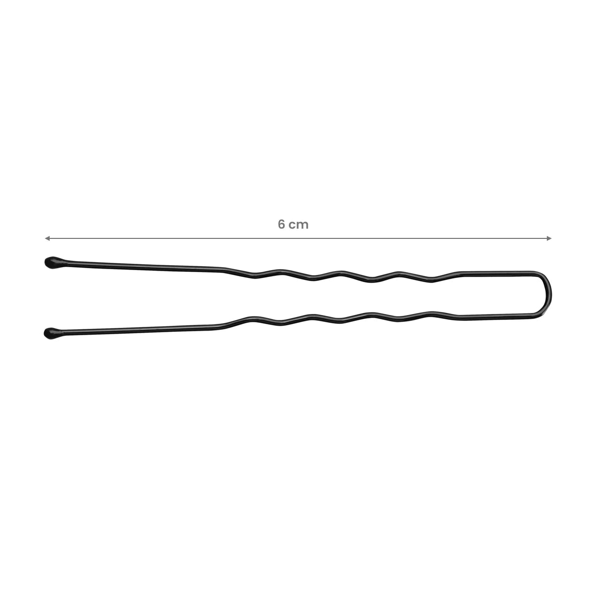 Hairdressing buns for hair e-65 300 pieces 6 cm black