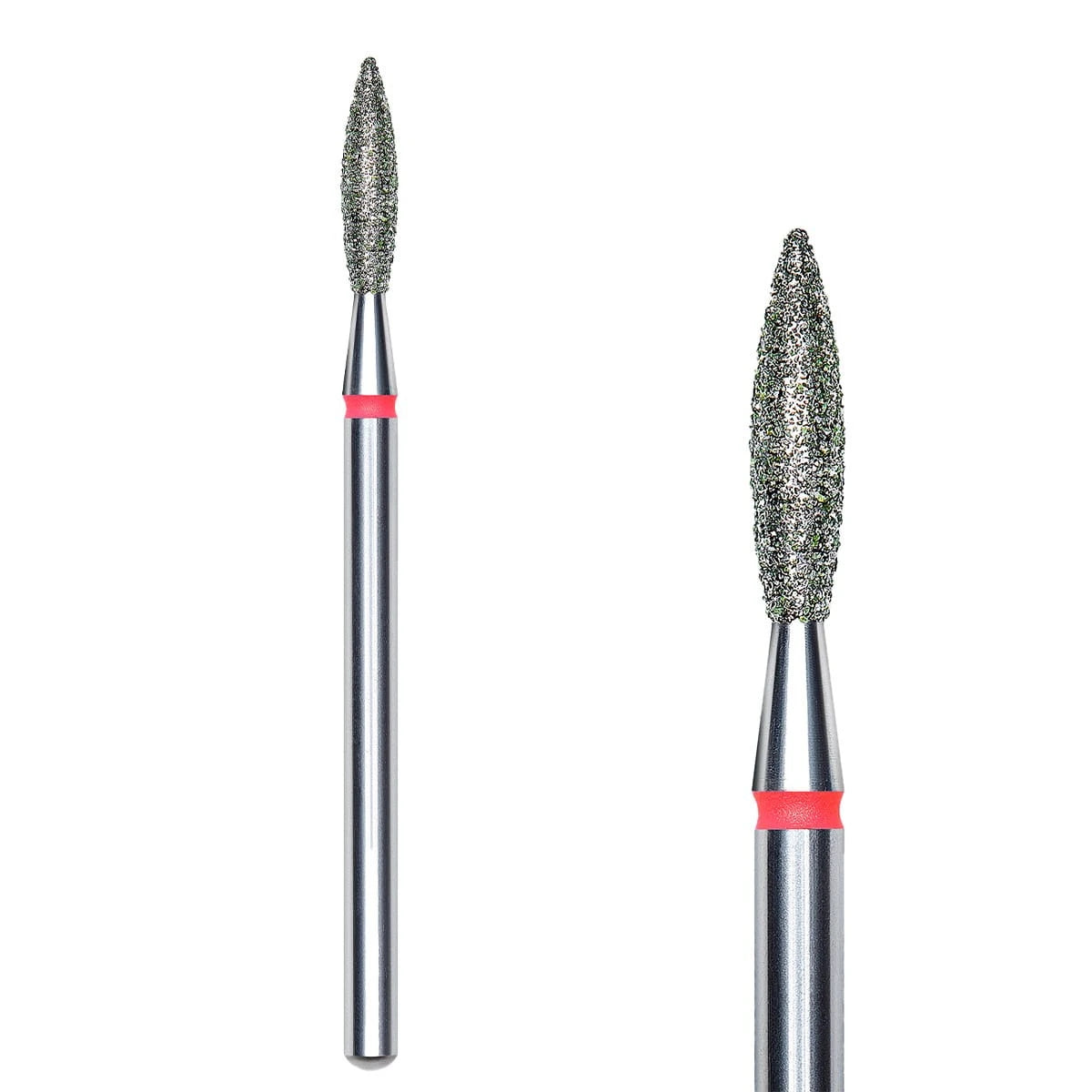 Diamond nail drill bit flame red EXPERT head diameter 2,3 mm / working part 10 mm