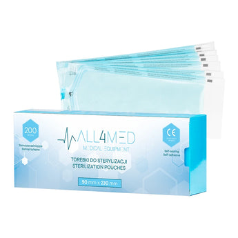 All4med Autoclavable bags 90mm x 230mm 200pcs
