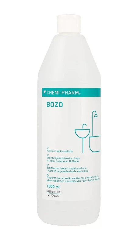 Disinfectant for removing rust and limescale deposits – BOZO 1L