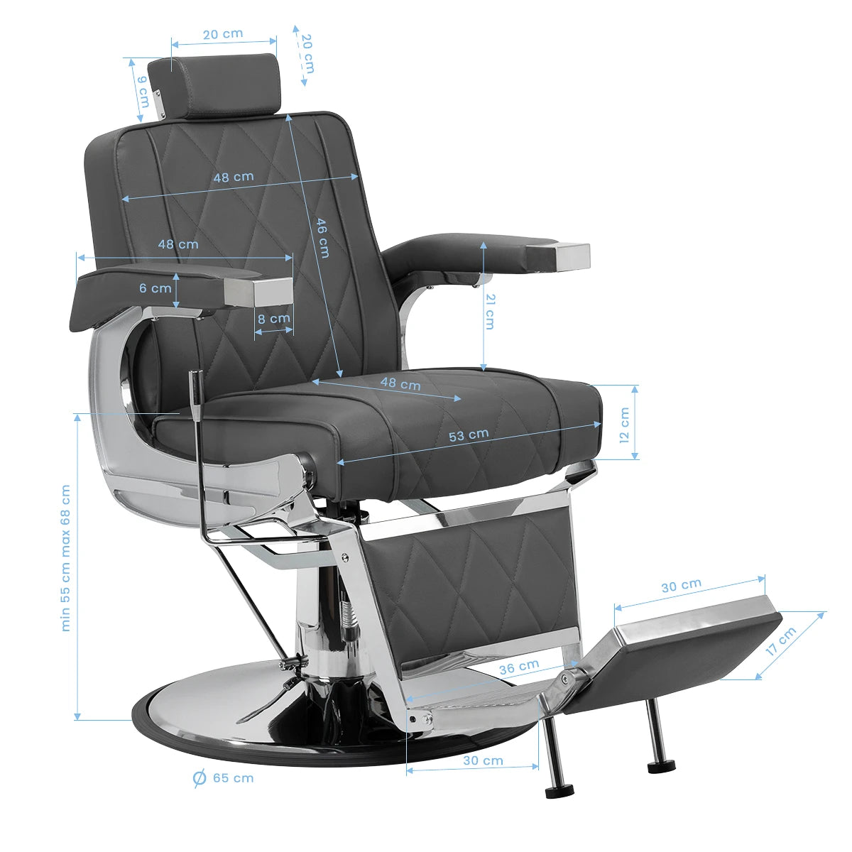 Hair System barber chair BM88066 grey