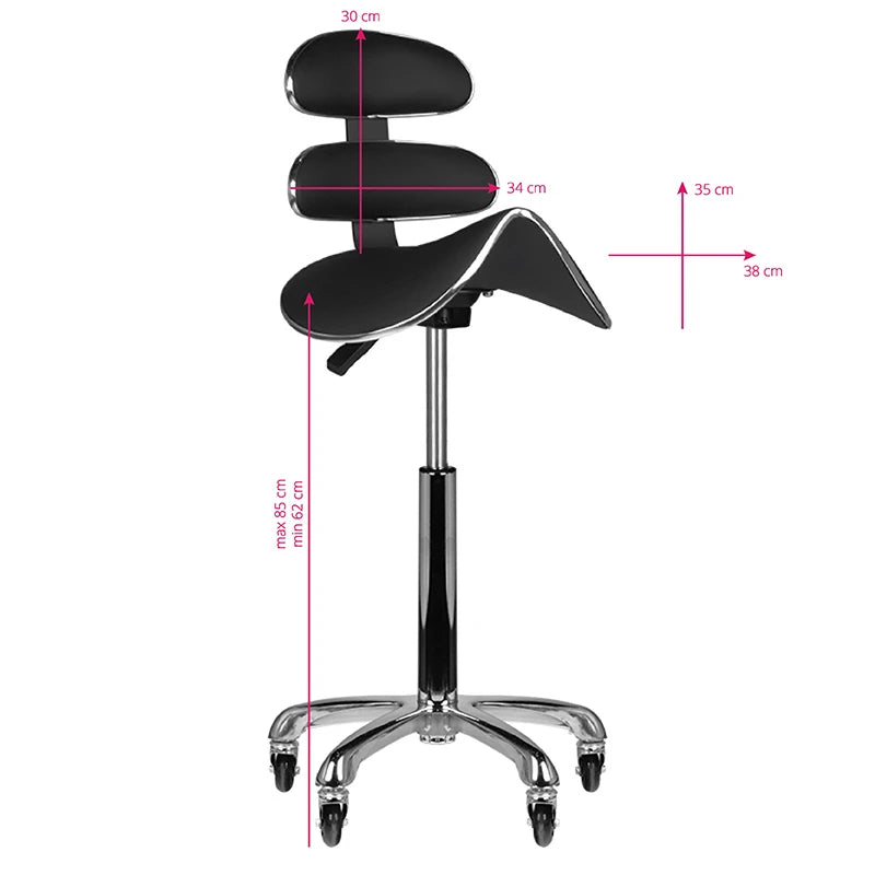 Roll speed am-880 black high cosmetic stool
