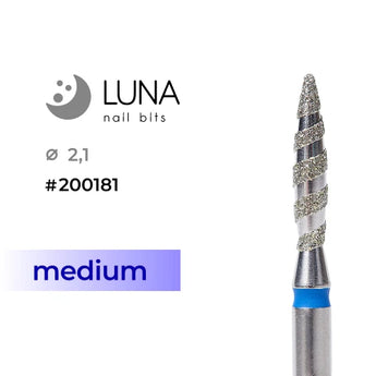 Diamond Drill Bit Flame Tornado 2.1-10 Blue Medium Grit