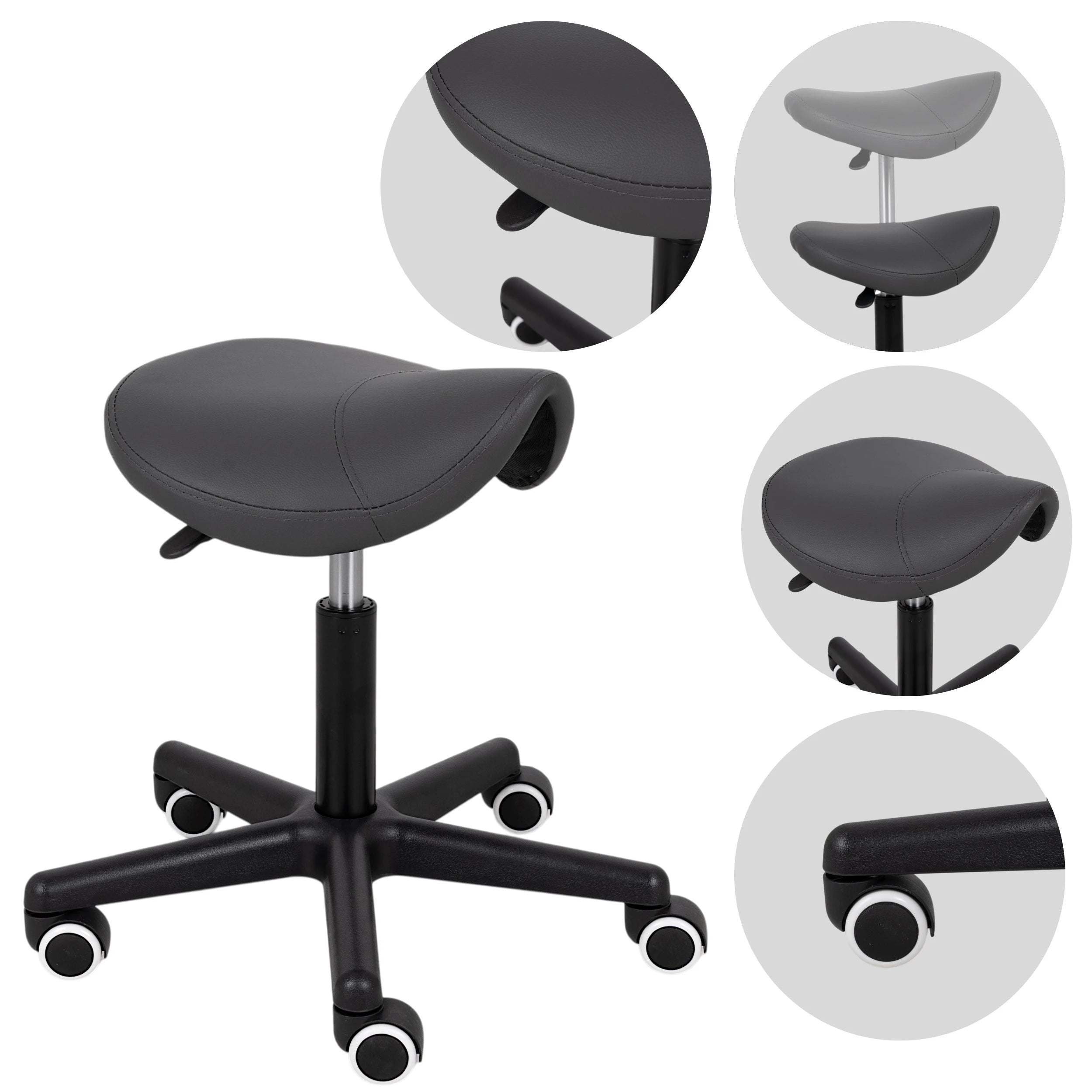 Saddle stool LUMO, Comfy Base k521 grey