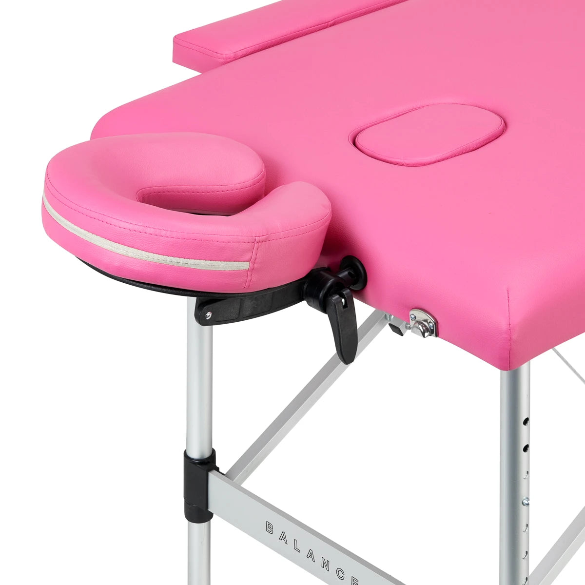 BALANCE aluminium folding massage table 2 segment pink