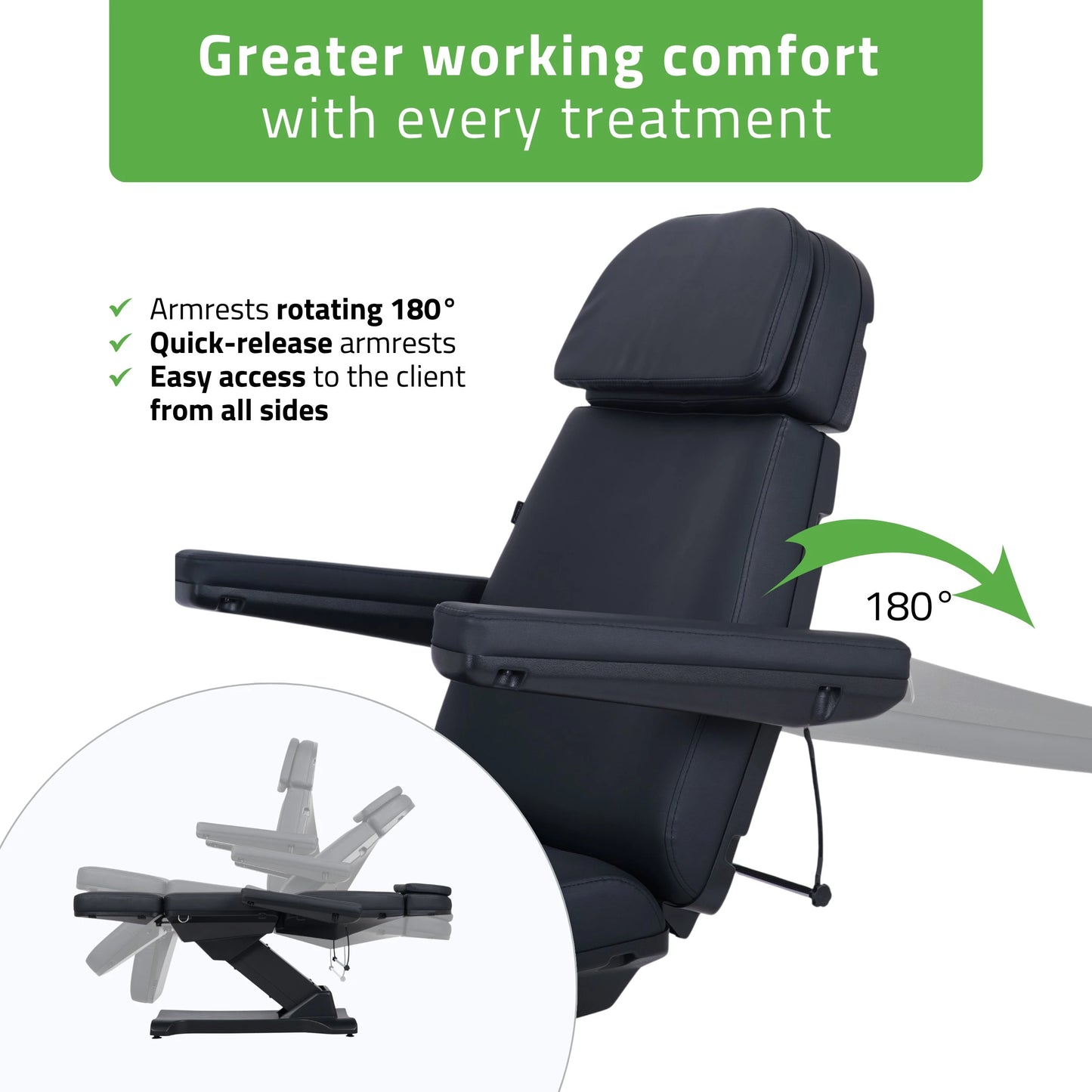 Electric beauty chair Selia PRO 4 Touch Core k315 black