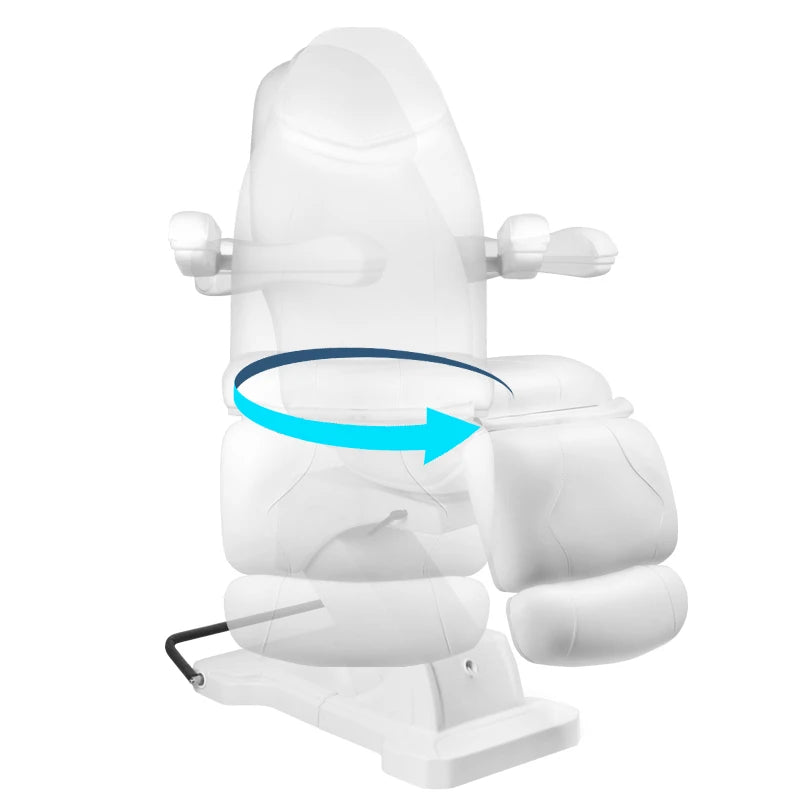 Beauty bed-couche 161, 3 motors, rotating, white