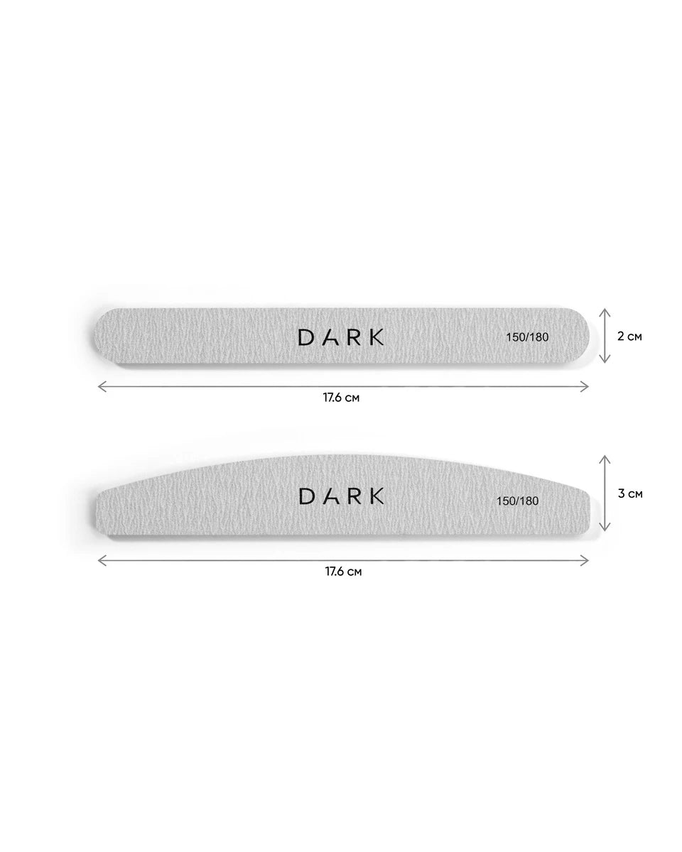 Set of files - oval on foam grey, 25 pcs (150/180 grit)