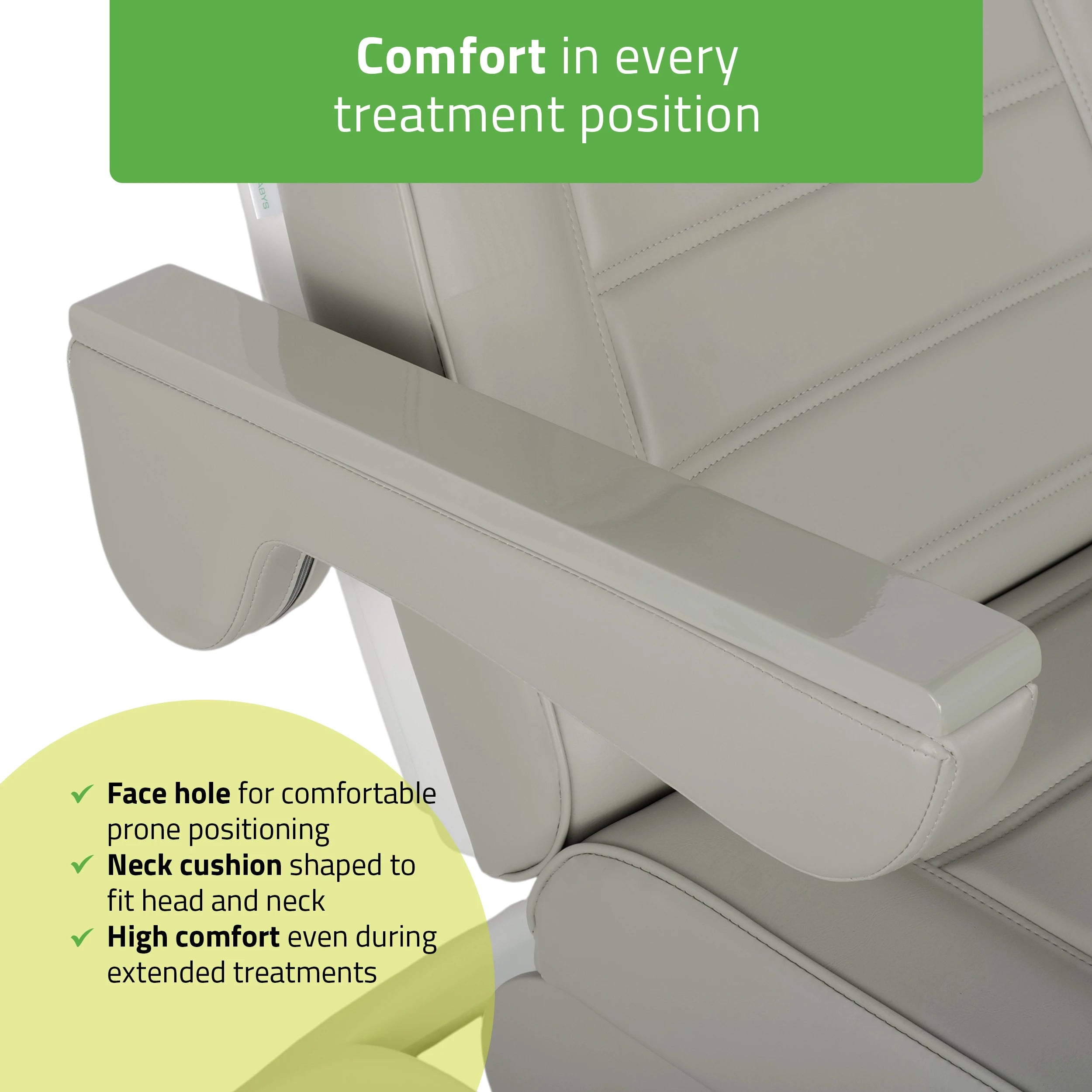 Electric beauty chair Leo PRO 4 Comfy Base 522 Grey
