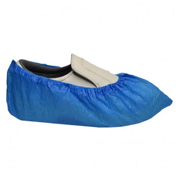 CPE shoe covers, blue (100pcs)