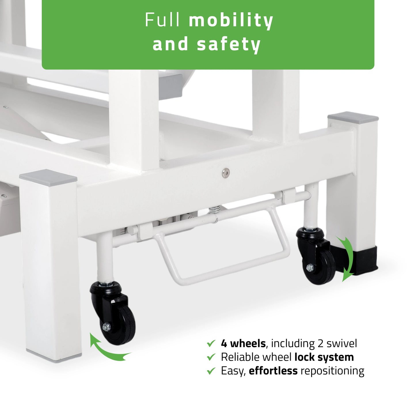 Fortis 4 ERGO treatment table, electric height adjustment with hand remote control, ERGO cushion, k729 light gray