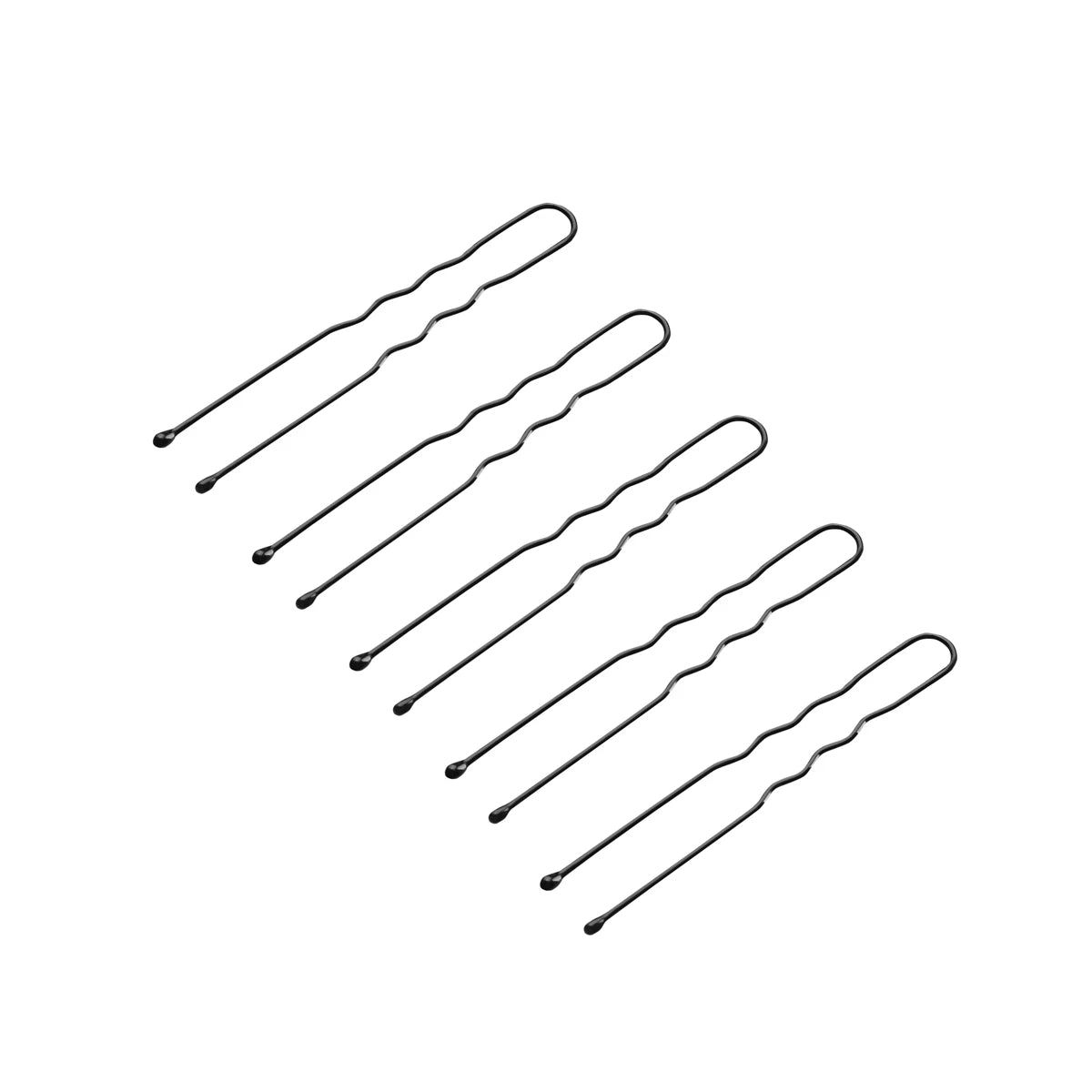 Hairdressing buns for hair e-65 300 pcs 5 cm black