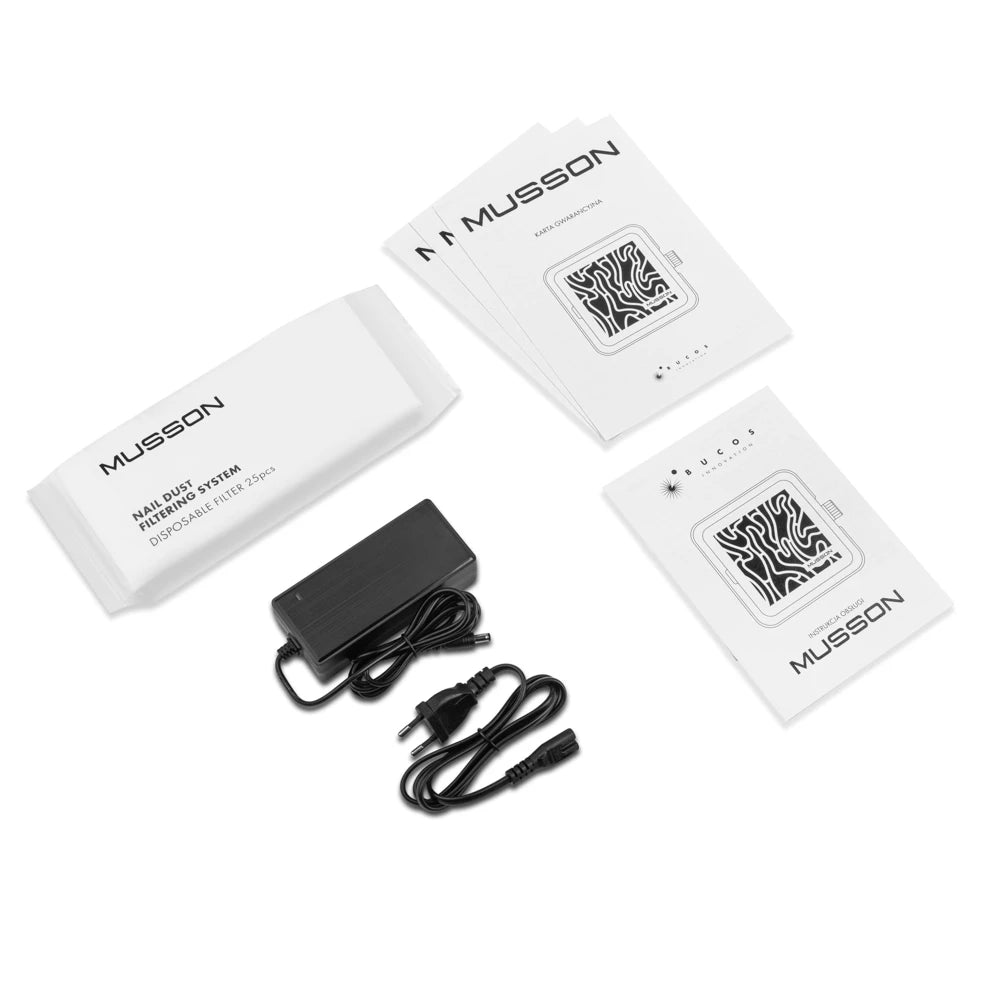 MUSSON X2 SILVER 72W Nail Dust Collector for Manicure and Pedicure