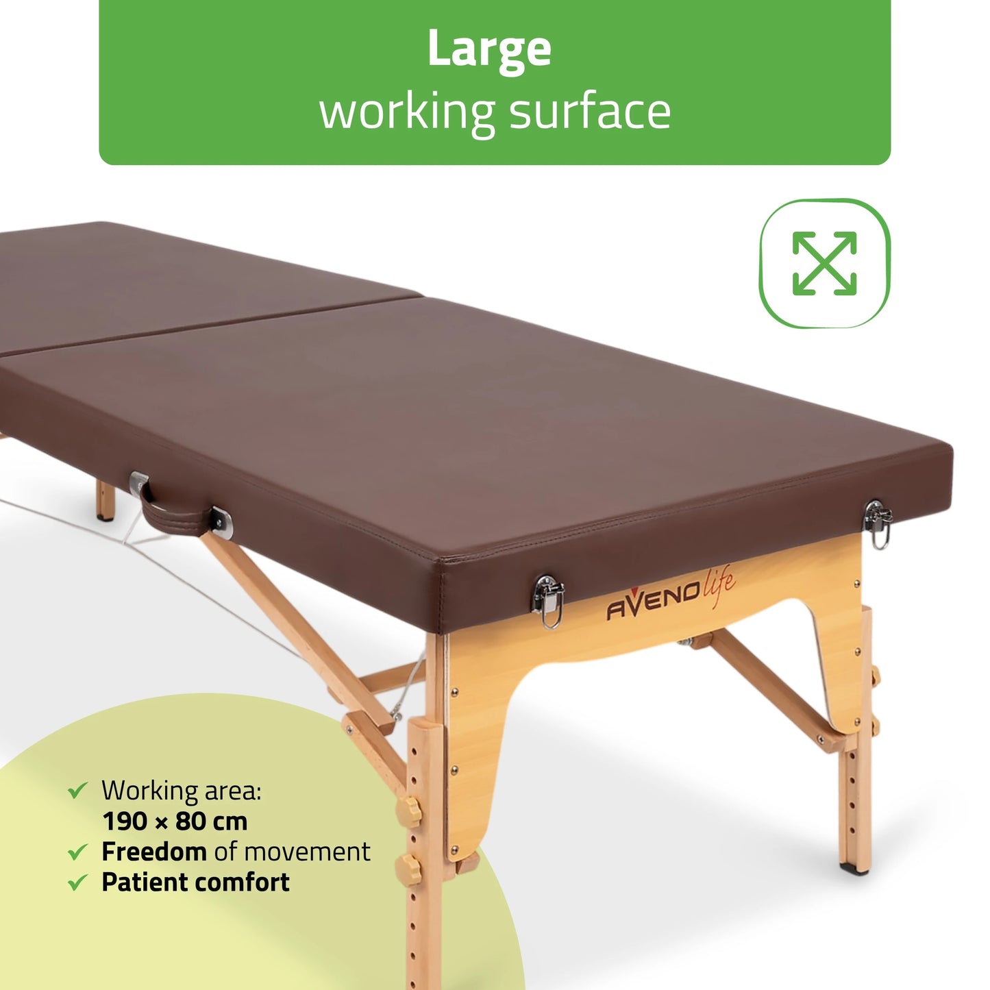 Portable Thai massage table Niro 80 PU k835 brown