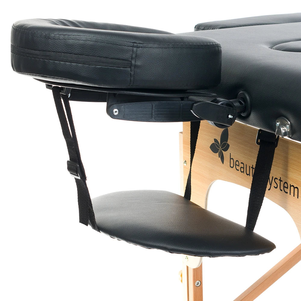 Folding massage table COMFORT 10, black