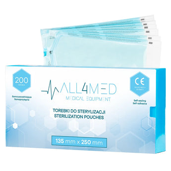 All4med Autoclavable bags 135mm x 250mm 200pcs