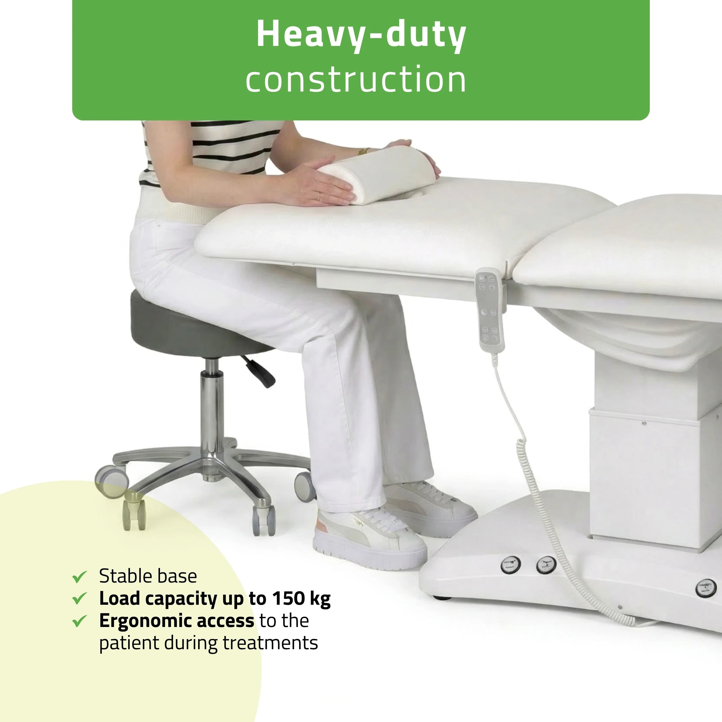 Electric treatment table Estella ERGO 2, k701 white – 2 motors