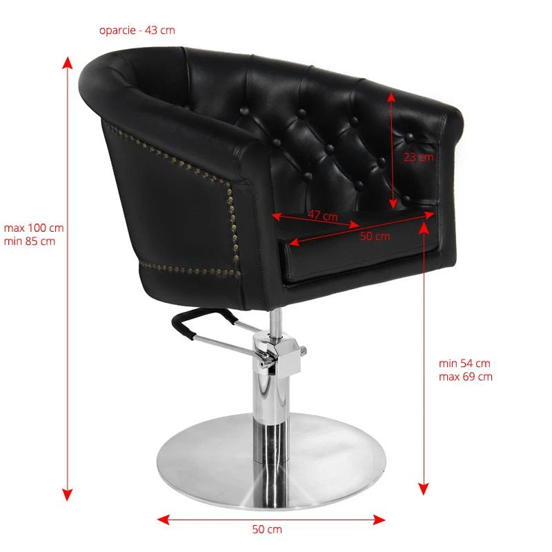 Hairdressing chair Gabbiano Londod black