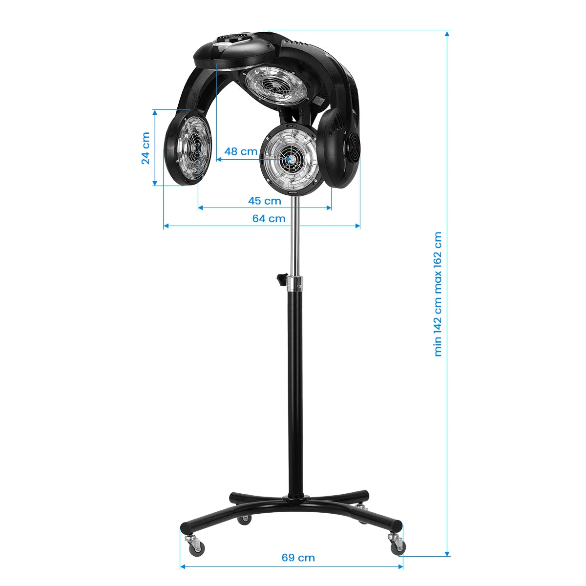 Gabbiano standing infrared heater GL-505S black