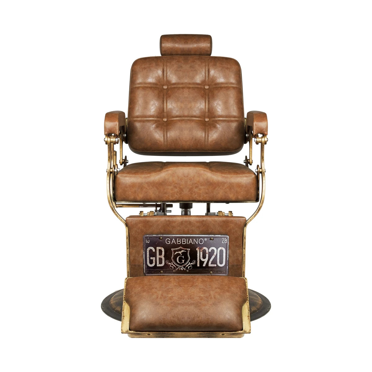 Barber Chair Gabbiano boss old leather light brown