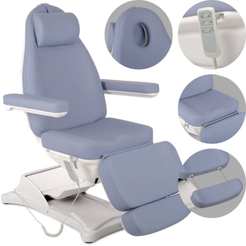Cosmetic treatment chair, electric Elara PRO 4, violet