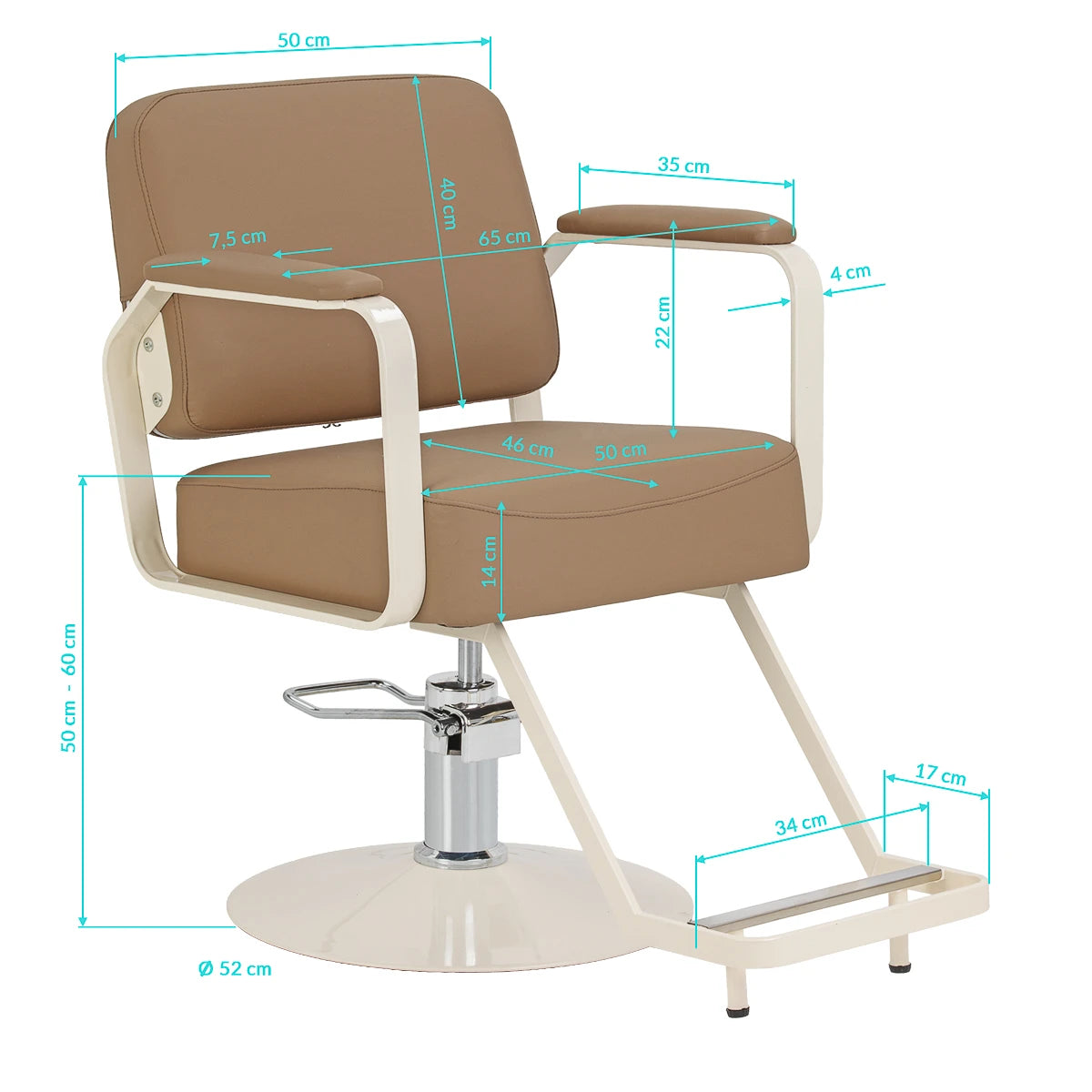 Hairdressing chair Omega Aurora light brown