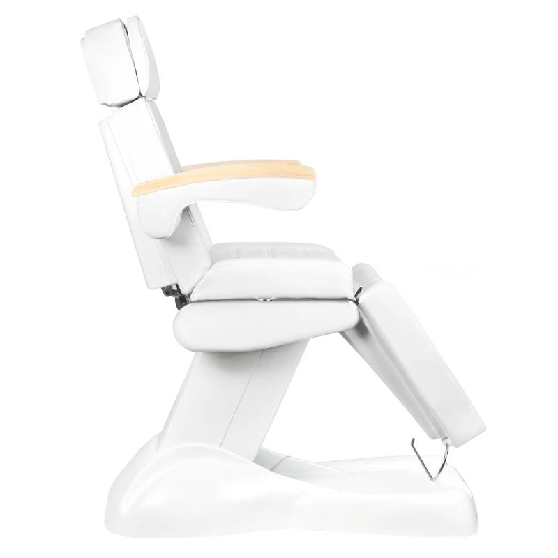 Beauty bed-couche LUX, 3 motors, white / beech
