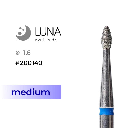 Diamond Flame Drill Bit, 1.6-3.6, Blue (Medium Grit)