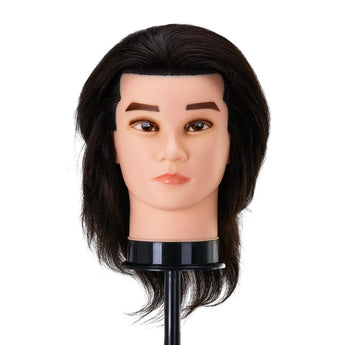Training barber head Gabbiano WZ3 natural hair, color 1H, length 8"