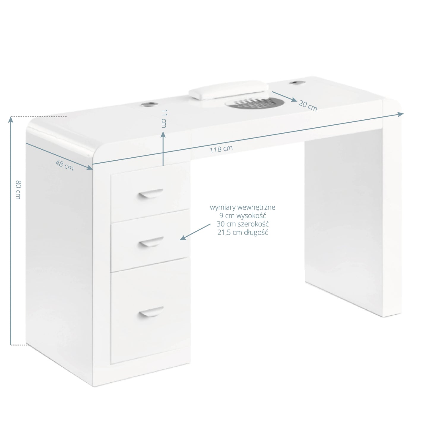 Cosmetic desk 312 white