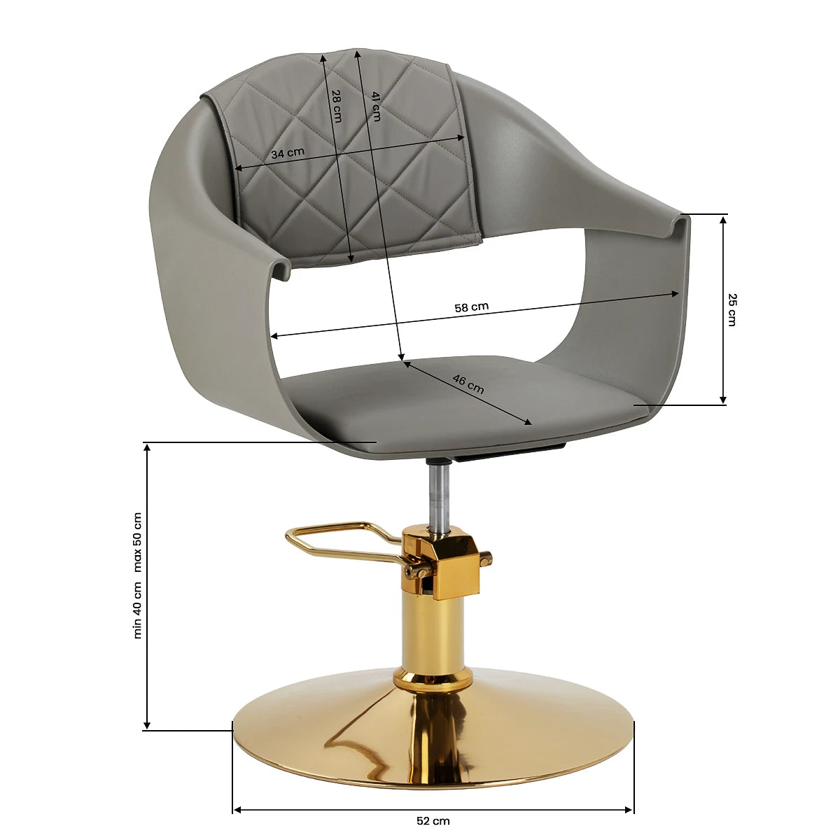 Hair System Halo hairdressing chair grey