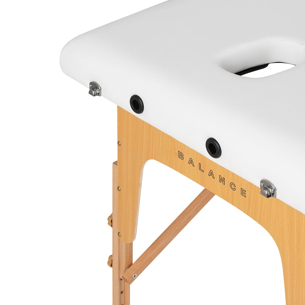 BALANCE wooden folding massage table 2 segment white