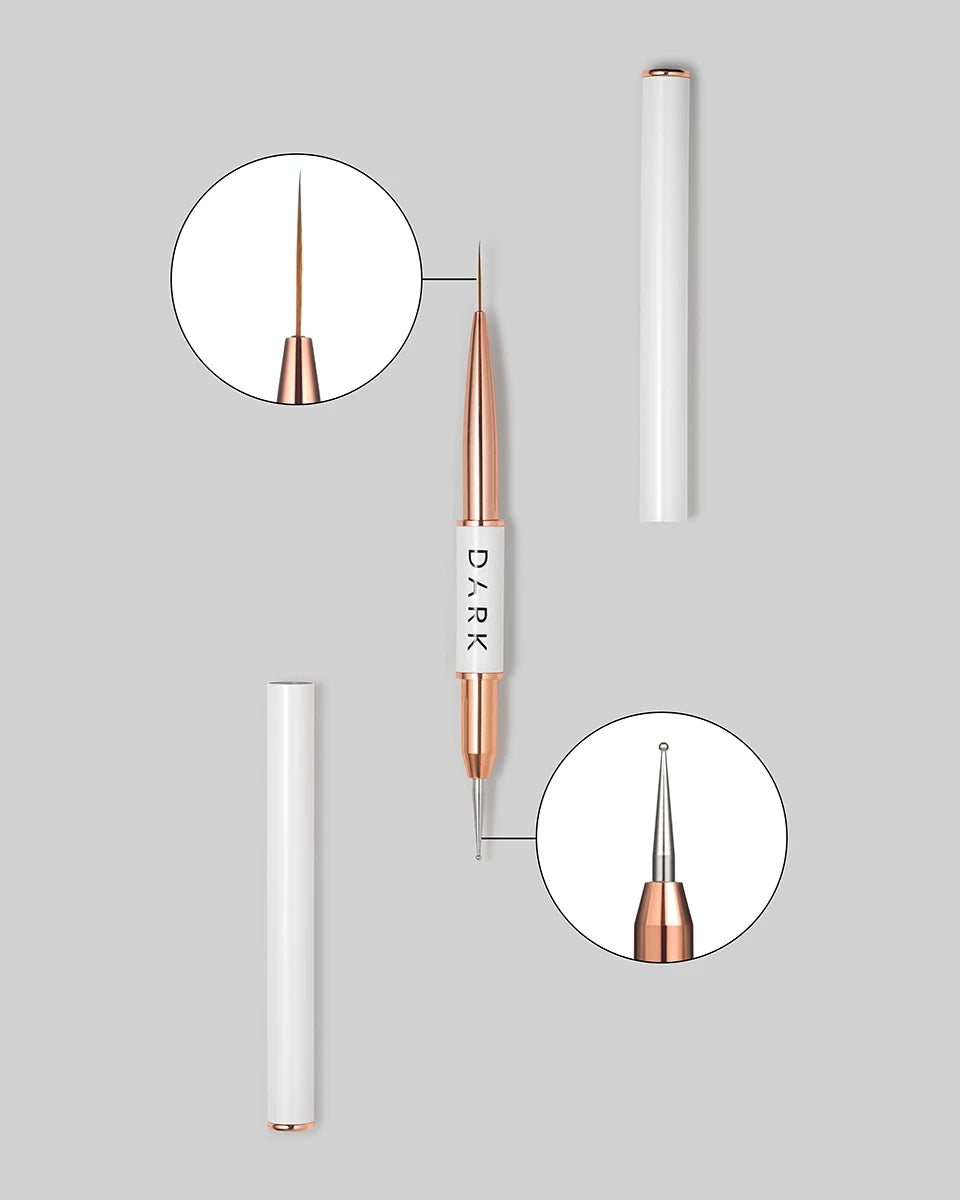 Double-ended brush (liner 13 mm dotting tool 1.2 mm) (updated design)