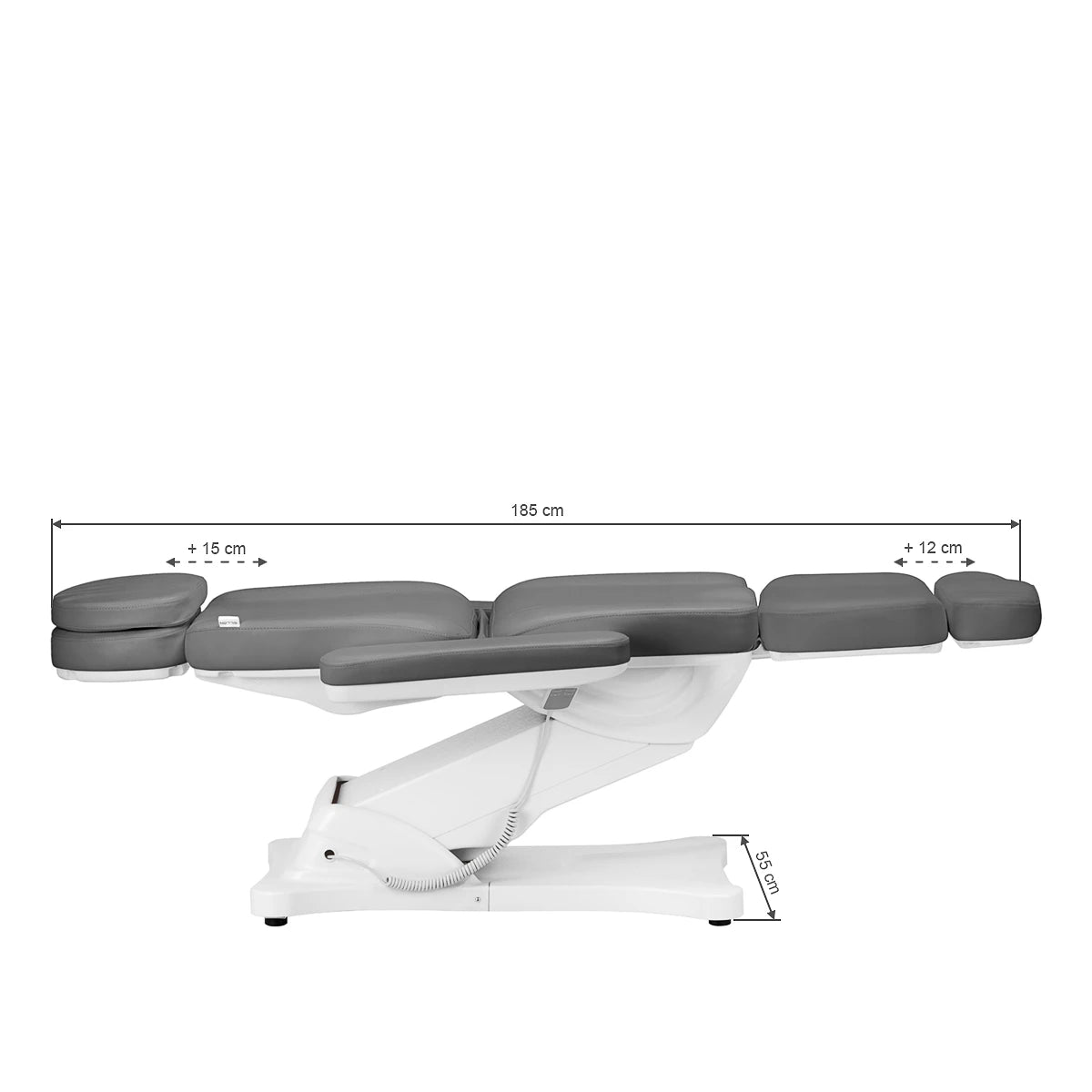 Beauty bed-couche SILLON CLASSIC, 4 motors, gray with cradle