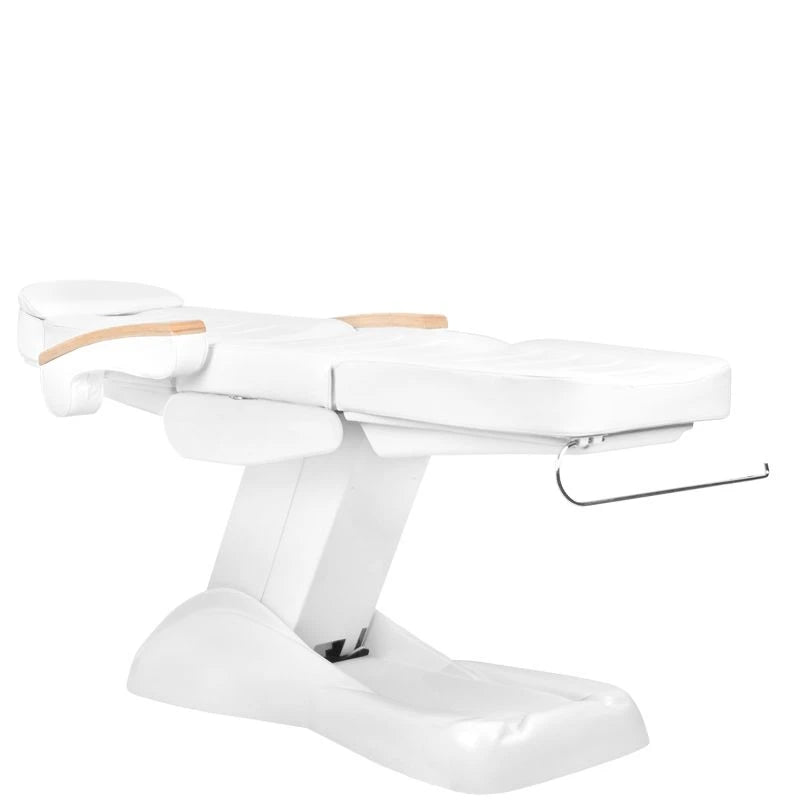 Beauty bed-couche LUX, 3 motors, white / beech