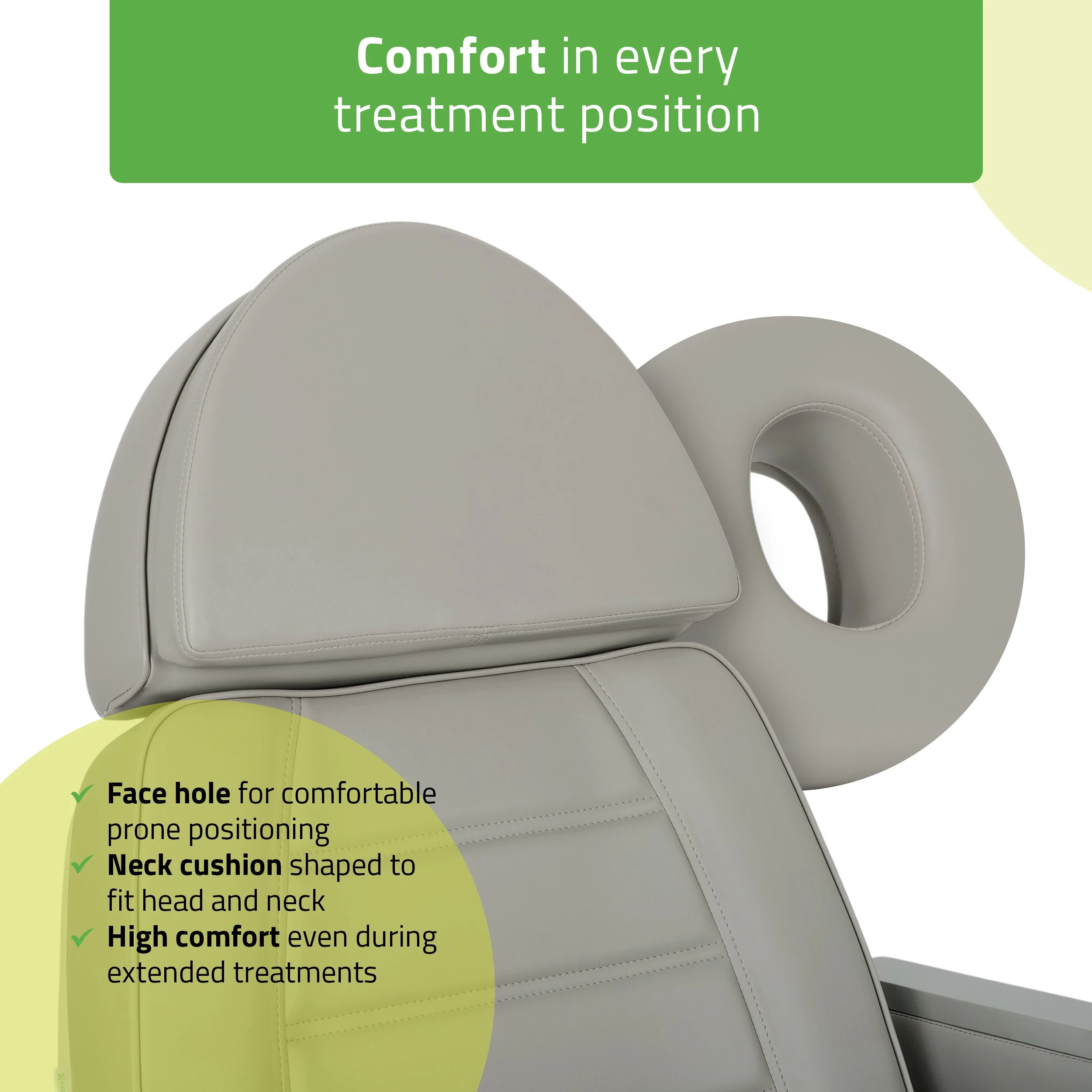 Electric beauty chair Leo PRO 4 Comfy Base 522 Grey