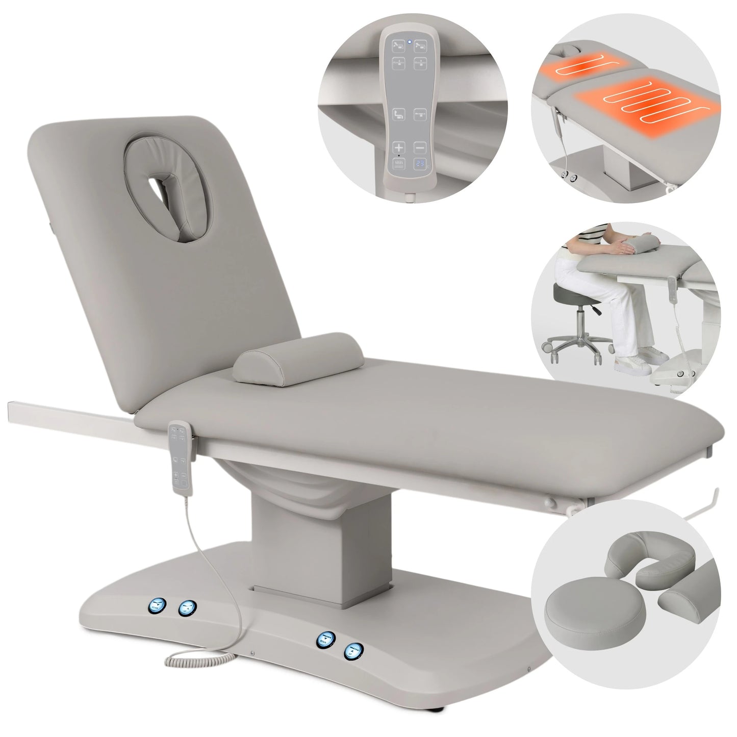 Electric treatment table Estella ERGO 2, Grey – 2 Motors