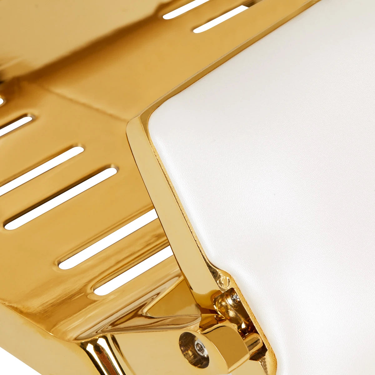 Barber Chair Gabbiano Francesco Gold white