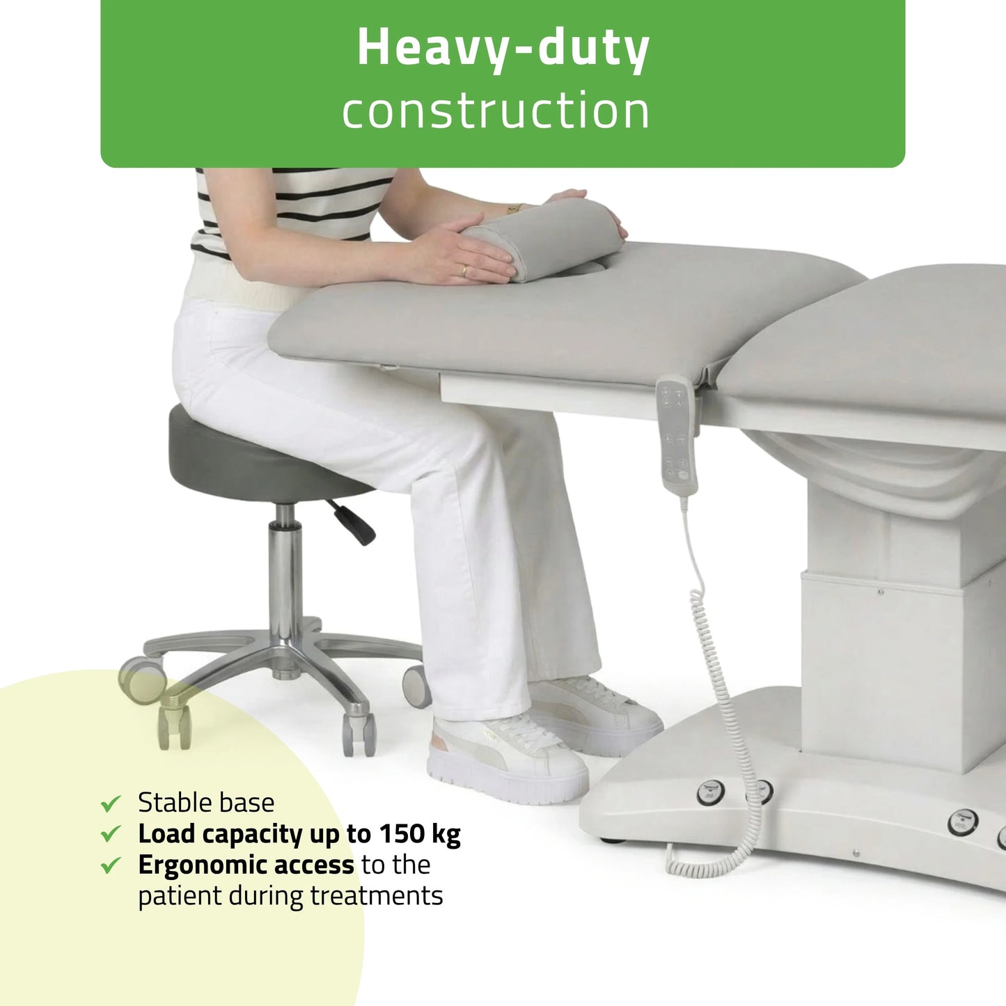 Electric treatment table Estella ERGO 2, Grey – 2 Motors