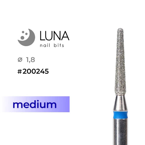 Diamond Drill Bit Rounded Cone 1.8-10 Medium Blue